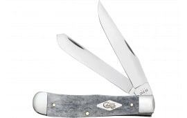 Case 34201 Mini Copper Lock Folding Clip Point/Spey Plain Mirror Polished Tru-Sharp SS Blade/ Smooth Gray Bone Handle