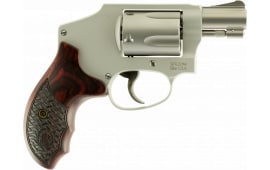 Smith & Wesson 170348 642 Performance Center Double .38 Special +P 1.875" 5 Custom Wood Grip Matte Silver Finish Revolver