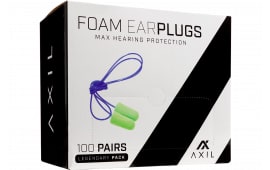 Axil LLC AXFP100GP Foam Ear Plugs 32 dB Lime Green 100 Pair