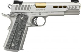 Kimber Mfg.,inc 3000423 Rapide Dawn 8+1 5" Silver/KimPro II w/ Brush Polished Flats Stainless Steel Slide G10 Grip