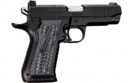 Kimber Mfg.,inc 3100010 KDS9C 9mm 15+1 4.09" KimPro Black Front and Rear Serrations Stainless Slide Gray and Black G10 Crosshatch Grip