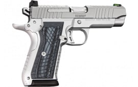 Kimber Mfg.,inc 3100012 KDS9C 9mm 15+1 4.09" KimPro Silver Front and Rear Serrations Stainless Slide Gray and Black G10 Crosshatch Grip