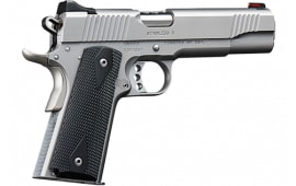 Kimber 3200007CA Stainless II (CA) 7+1 5" Front Serrations Stainless Steel Slide Satin Silver Black Synthetic Double Diamond Checkering Grip
