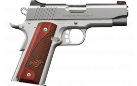 Kimber Mfg.,inc 3200324 Stainless Pro Carry II 7+1 4" Stainless Steel Slide Satin Silver Rosewood w/ Kimber logo Grip