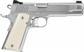 Kimber Mfg.,inc 3200397 High Polished 9+1 5" Front Serrations Stainless Steel Slide High Polished Bonded Smooth Ivory Grip