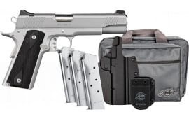 Kimber LW Stainless Club Bundle .45 ACP 5" Barrel 7rd Semi-Auto Pistol W/ 3 Mags, Mission First Tactical Holster, Mag Pouch, & Range Bag - 3700826