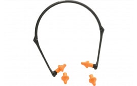 Browning Banded Earplugs Hearing Protection, Folding Plastic, 22 dB NRR, Black/Orange, MPN 12686