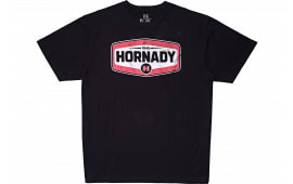 Hornady 99607XL Black Cotton Short Sleeve T-Shirt XL, Apparel, 100% Cotton, Black.