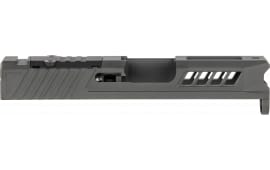 True Precision Inc TPG43SBCRMS Axiom Optic Cut Slide Fits Glock 43 Black DLC Anodized 416rd Stainless Steel