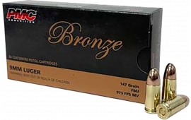 PMC 9H 9mm 147 GR Full Metal Jacket 50 Per Box/20 Case - 50rd Box