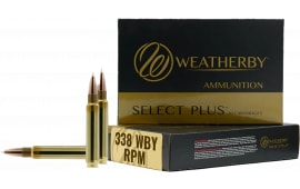 Weatherby B338185TTSX Select Plus 338WBY RPM 185 GR TTSX Boat Tail 20 Per Box/10 Case - 20rd Box