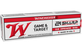Winchester Ammo S21SLF USA 21Sharp 25 GR Copper Matrix 100 Per Box/20 Case - 100rd Box