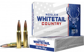 Nosler 40120 Whitetail Country 308Win 165 GR Spitzer Boat Tail 20 Per Box/10 Case - 20rd Box