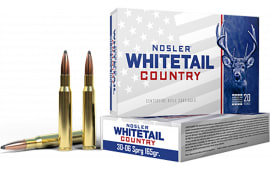 Nosler 40125 Whitetail Country 30-06Springfield 165 GR Spitzer Boat Tail 20 Per Box/10 Case - 20rd Box