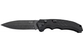 Boker 01BO796 Intention II 3.35" Folding Dagger Plain D2 Steel Blade Black G10 Handle