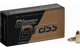 CCI 5203 Blazer Brass 9mm 147 FMJ - 50rd Box
