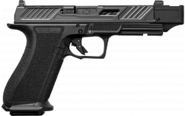 Shadow Systems SS2240CA DR920P Elite 9mm 10+1 Black Nitride Optic Cut/Serrated/Window Cut Stainless Slide Black Interchangeable Backstrap Grip *CA Compliant