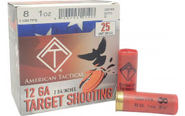 ATI Target Load 12Gauge 2.75" 1oz 8Shot 25 Per Box/10 Case - 25sh Box