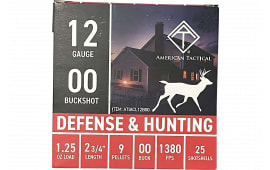 ATI ATIACL12B00C 12Gauge 2.75" 1 1/4oz 00Buck Shot 25 Per Box/10 Case - 25sh Box