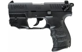 Walther Arms 5120729 P22 Q 22 LR 3.42" 10+1 Black Black Steel Slide Black Interchangeable Backstrap Grip with Laser