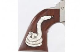 Cimarron Man With No Name Frontier PP400WSSI01 Revolver, .357 Magnum/.38 Special, 4.75" Barrel, 6rd, Single Action, Silver Snake Inlay, Nickel Finish