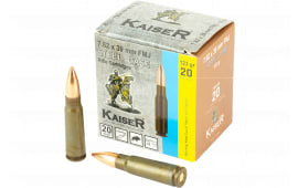 Century Arms AM8313 Kaiser 7.62x39 123 GR Full Metal Jacket 20 Per Box/50 Case - 20rd Box