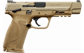 Smith & Wesson 11537 M&P M2.0 Double 9mm 5" 17+1 TS 3Dot TS LCI Flat Dark Earth Interchangeable Backstrap Grip FDE Armonite Stainless Steel