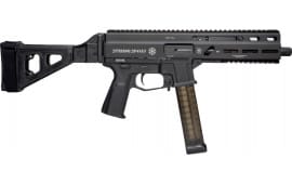 Global Ordnance 197892004824 Power Stribog SP45A3 8" Barrel 20rd w/BRACE Black