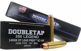 DoubleTap Ammunition 350L140X 350Legend 140 GR Desert Tech Lead Free 20 Per Box/50 Case - 20rd Box