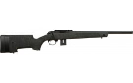 Bergara Rifles BMR007 BMR X Steel 10+1 18" Blued Heavy Threaded Barrel, Blued Picatinny Rail Receiver, Adj LOP Green w/Black Webbing Synthetic Stock