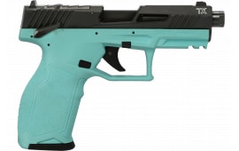 Taurus TX22 T.O.R.O. 1-2TX22P141C-10 Pistol, .22 LR, 4.60" Threaded Barrel, 10+1, SAO, Optics-Ready, Cyan Frame
