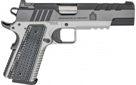Springfield Armory PX9219L 1911 Emissary 5" 9+1 Stainless Steel Frame Blued Carbon Steel with Tri-Top Cut Slide Black VZ Thin-Line G10 Grip Fiber Optic Front Sight Includes 2 Mags