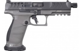 Walther Arms 2877503 PDP Pro SD 18+1 5.10" Threaded Barrel, Black Optic Cut/Serrated Slide, Tungsten Gray Polymer Frame with Pic. Rail, Performance Duty Grip, Flared Magwell