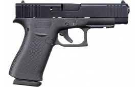 Glock UA4850201FR G48 Gen 5 Slim Compact 10+1 4.17" Black Steel Barrel Black, nDLC Front Rail/Serrated Slide, Black Polymer Frame w/Beavertail, Black Textured Polymer Grips, USA Made