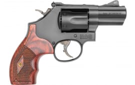 Smith & Wesson 13323 Performance Center Model 19 Carry Comp 357 Mag 6rd 2.50" Matte Blued Carbon Steel Custom Wood Grip Revolver
