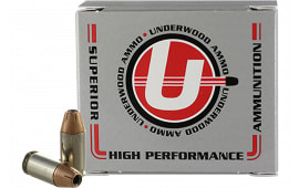 Underwood Ammo 141 380 ACP+P 90 GR Jacketed Hollow Point 20 Per Box/10 Case - 20rd Box