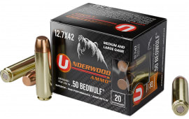 Underwood Ammo 557 50Beowulf 350 GR Full Metal Jacket 20 Per Box/10 Case - 20rd Box