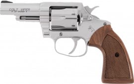 Colt ZVIPERSP3WRR Viper .357 Magnum 3" Barrel 6rd Revolver, Stainless Steel W/ Walnut Grips (Half Lug) - Minor Cosmetic Blem
