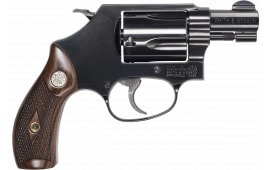 Smith & Wesson 14076 Model 36 J-Frame 38 S&W Spl+P 5rd 1.88" Blued Carbon Barrel, Cylinder & Frame w/Rear Sight Integral Slot, Checkered Wood Grip Revolver