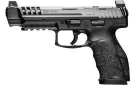 HK 81001157 VP9L 15+1 5" Black Polygonal Rifled Barrel, Long/Lightening Cuts/Optic Cut Steel Slide, Polymer Frame w/Picatinny Rail, Black Interchangeable Backstrap Grip