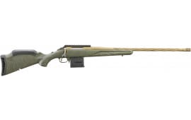 Ruger 46936 American Predator Gen II Full Size 5+1 22" Burnt Bronze Cerakote Threaded Barrel, Picatinny Rail Steel Receiver, Green Splatter Adjustable Synthetic Stock