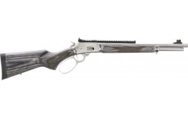 Marlin 70433 1894 16.10" Polished Stainless Threaded Barrel, Picatinny Rail Stainless Steel Receiver, Gray Fixed Laminate Stock