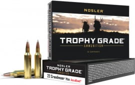 Nosler 60152 Trophy Grade 22Creedmoor 70 GR AccuBond 20 Per Box/10 Case - 20rd Box