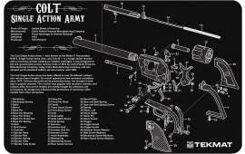 TekMat TEKR17SAA Colt Revolver Army Cleaning Mat Black/White Rubber 11" x 17"