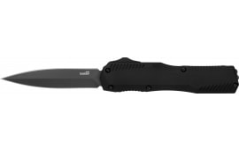 Kershaw 9000DE Livewire Automatic 3.45" OTF Spear Point Plain Black PVD CPM MagnaCut Steel Blade, Black Anodized Aluminum Handle