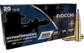 Fiocchi 300BKSBA Hyperformance 300Blackout 125 GR Super Shock Tip 20 Per Box/10 Case - 20rd Box