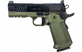Jacob Grey Firearms TWC9EDG TWC9 17+1 4.25" Black Bull Barrel, Black Optic Ready/Serrated Steel Slide, Duty Green Aluminum Frame w/Beavertail & Picatinny Rail