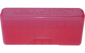 MTM Case-Gard J20LLD29 Slip-Top Ammo Box J-20 7mm Rem/338 Win Mag Red Polypropylene 20rd