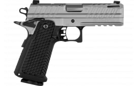 Live Free Armory LFAPF812076 Apollo 11 9mm 17+1 4.15" 416 Stainless Slide Elite Gray Cerakote Black Polymer Grip