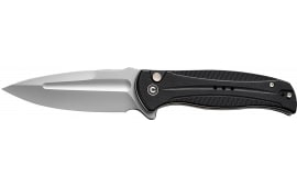 Civivi Incindie C23053-3 Folding Knife, 3.48" Stonewashed 14C28N Spear Point Blade, Black G10 Handle.